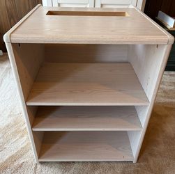 3-Tier Utility / Office Shelf – Light Oak Finish