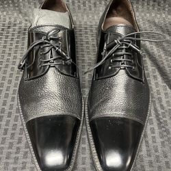 Mezlan Soka Lace Up Cap Toe Oxford Men’s Black Leather Shoes - 10.5 