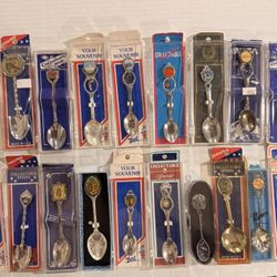 Vintage Collectible USA States Spoon lot