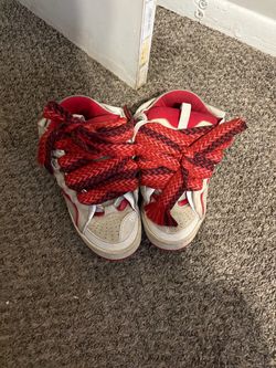 White and Red lanvins Sneakers