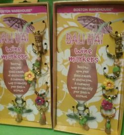 Wine glass markers - glass insulators - identifiers