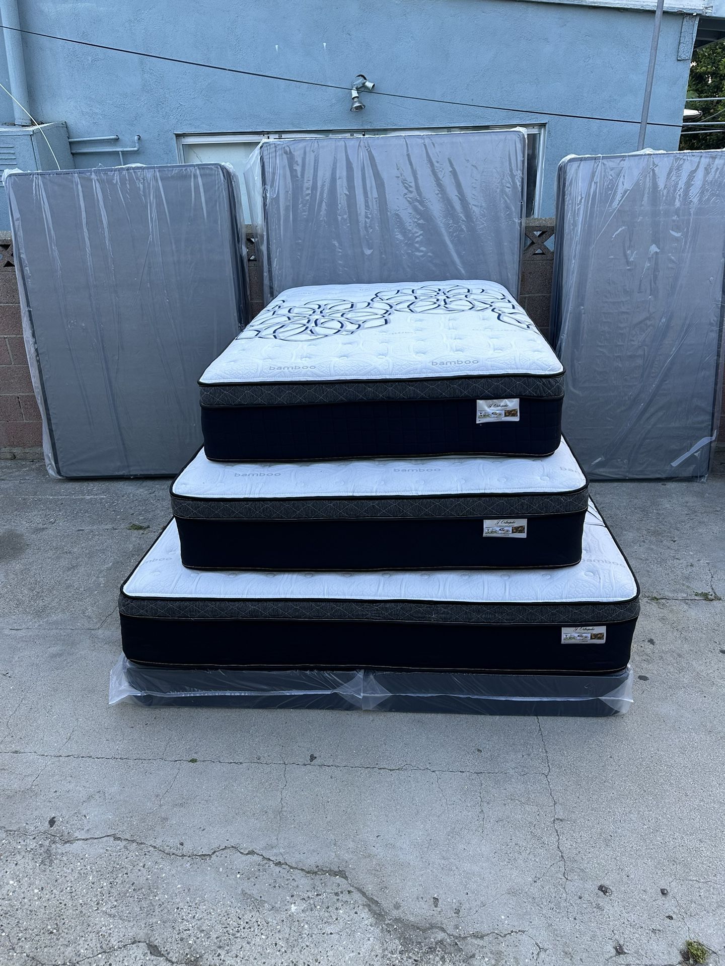 New Mattress 🔥full Size Mattress Bamboo Dream Cloud Euro Pillow Top Mattress $180 🔥all Sizes Available 🔥new Mattress