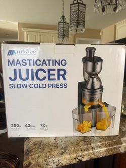 Flexzion Masticating Slow Cold Press Juicer