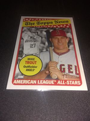 Photo 2018 TOPPS HERITAGE THE TOPPS NEWS AMERICAN LEAGUE ALL-STARS MIKE TROUT