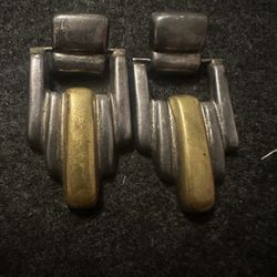 Navajo .925 Sterling Silver Deco Earrings