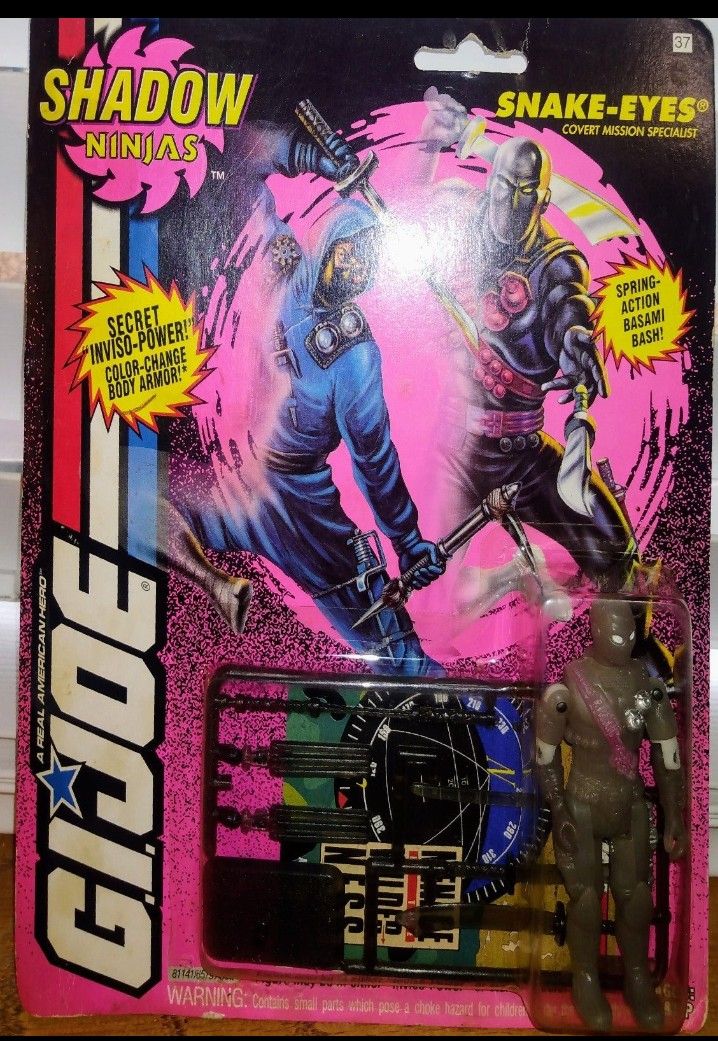 G.I. JOE SNAKE-EYES SHADOW NINJAS MINT ON CARD