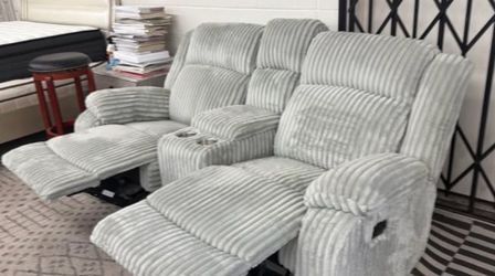 New corduroy recliner love  seat