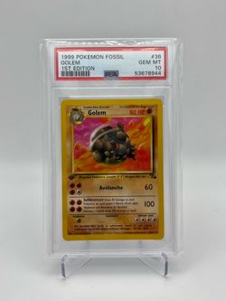 1999 POKEMON FOSSIL 1ST EDITION #36 GOLEM PSA 10