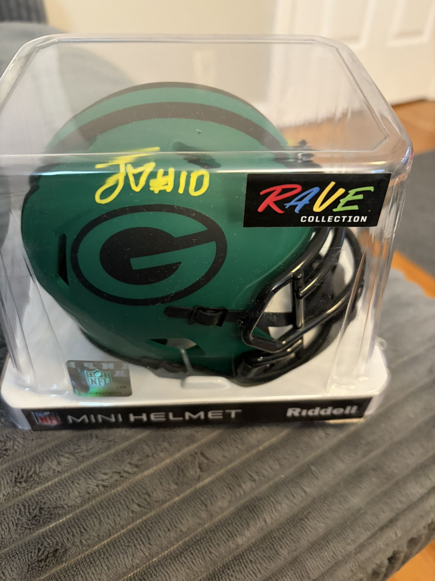 Jordan Love Packers Helmet Signed