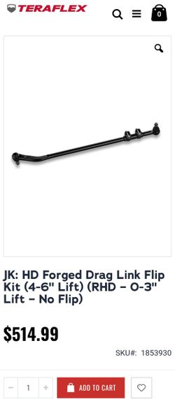 Teraflex Extreme HD Drag Link Flip Kit For JK..