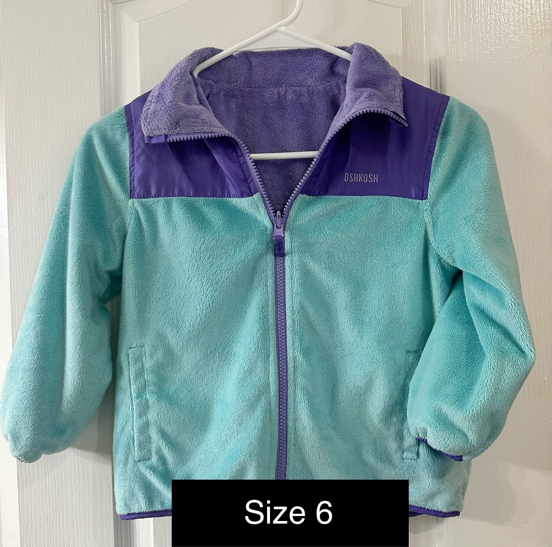 Girls Osh Kosh Reversible Jacket Size 6