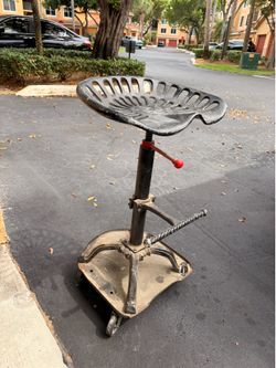 Antique chair on wheels