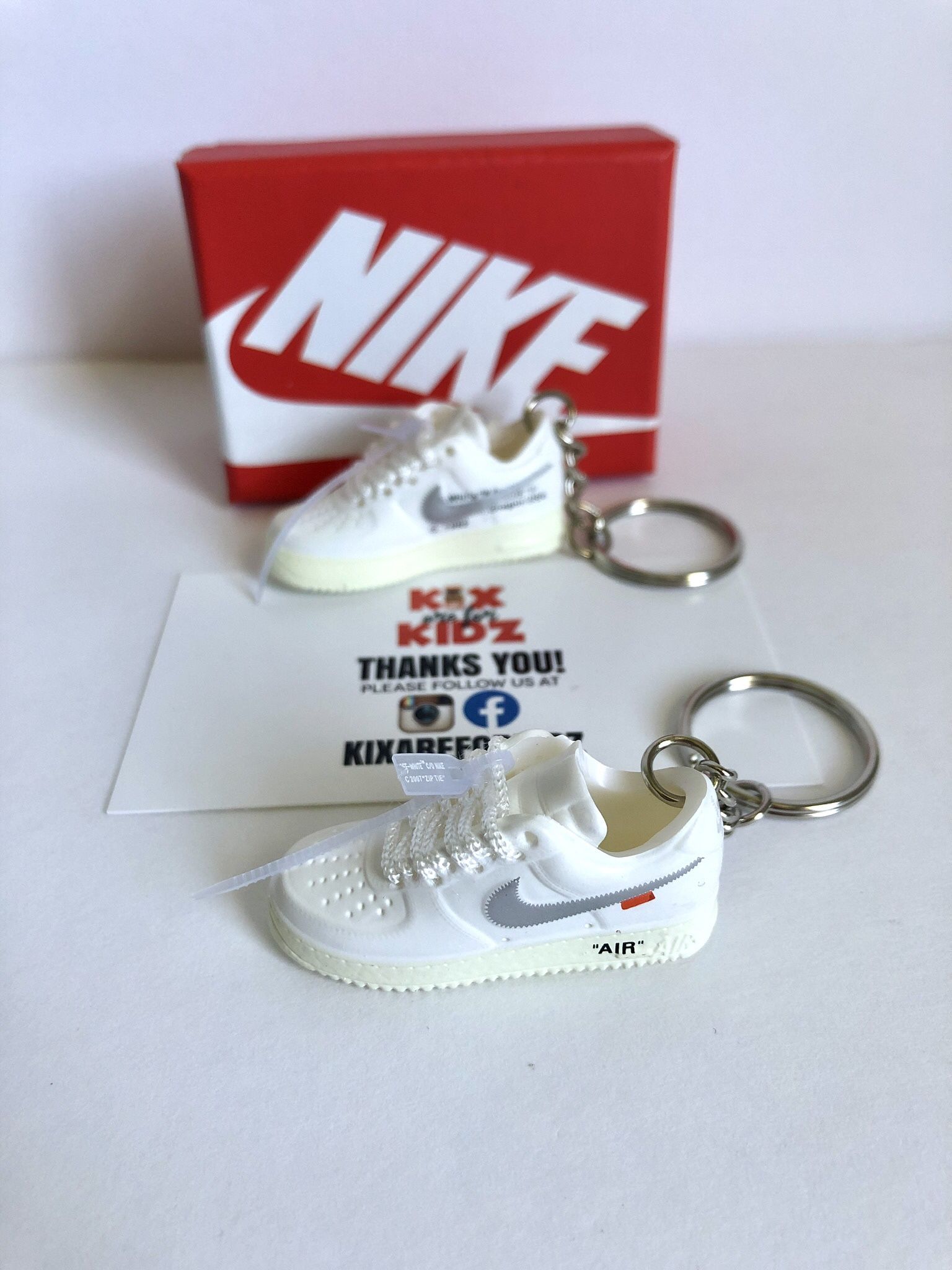 Air Force One Off White ComplexCon 3D Mini Sneaker Keychain 