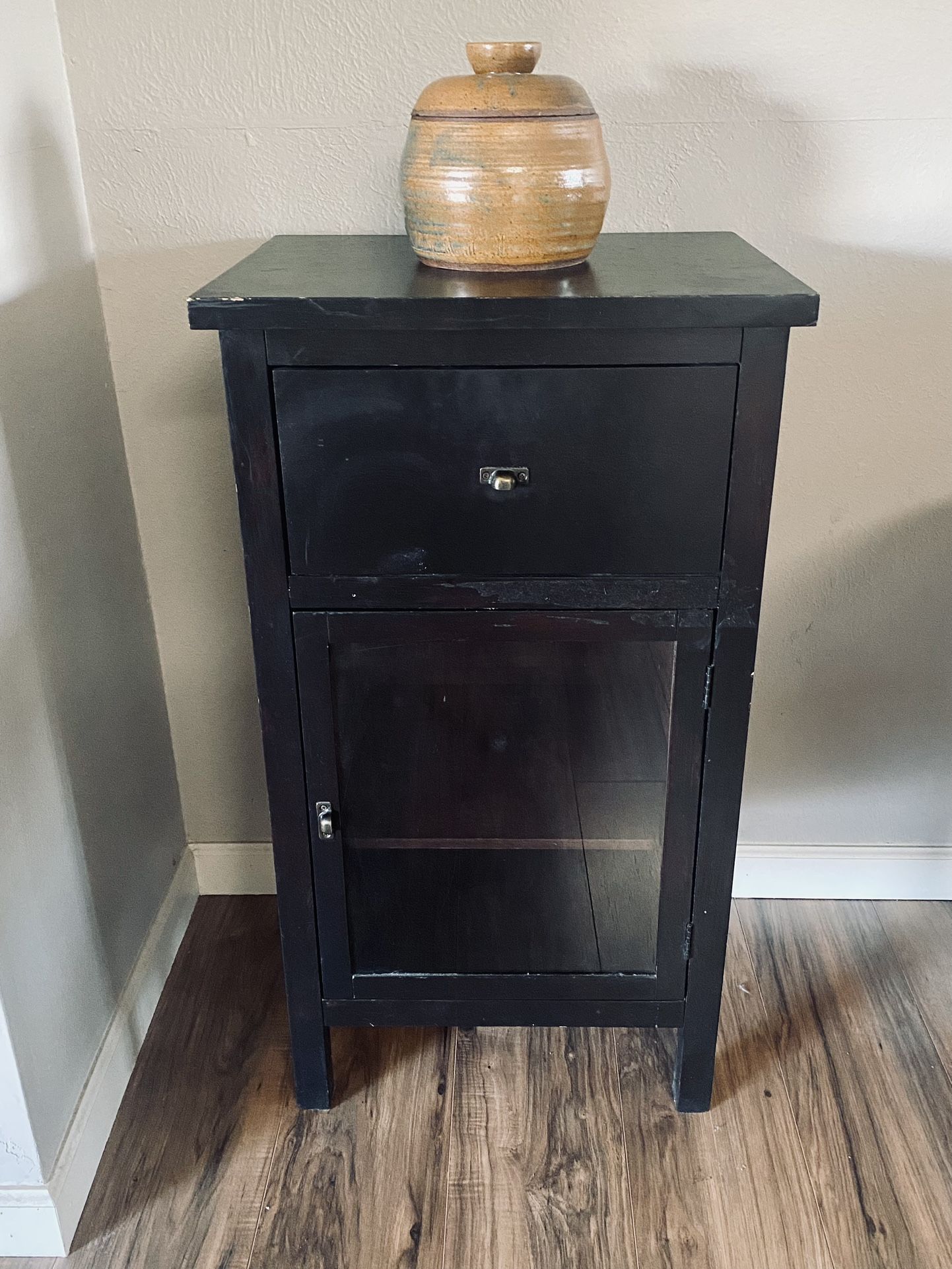 Display Glass Case Shelf Shelving Nightstand Desk Bookcase Cabinet Table Nook