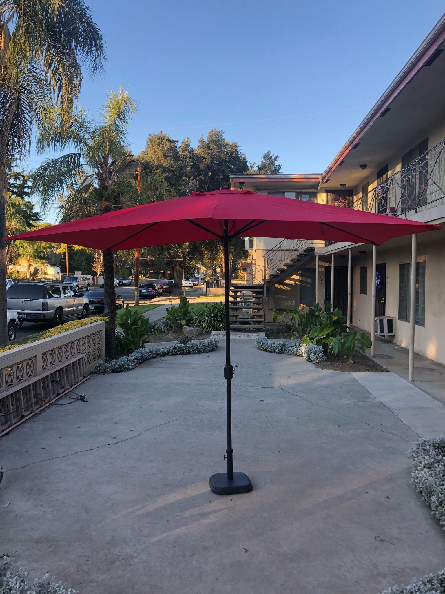 10’ X 6.5” CRANK RECTANGULAR PATIO UMBRELLAS