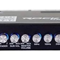 Rockville CAR-EQ-Oke 7-Band Car Audio Equalizer, Bluetooth, Mic Input