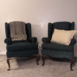 Set Of Green Armchair 
