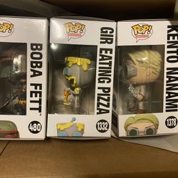 Funko Pops( Nanami, Gir,Boba Fet)