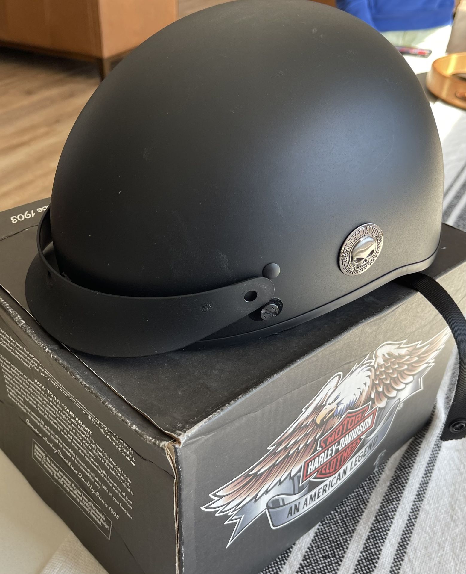 Harley Davidson Black Half Helmet DOT approved