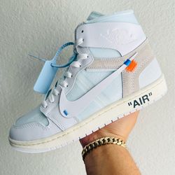 Air Jordan 1 High Virgil Abloh Archive Alaska Sz 10
