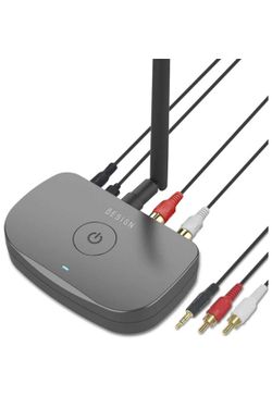 Besign BE-RCA Long Range Bluetooth Audio Adapter, HiFi Wireless Music Reciver, Bluetooth 5.0 Receiver for Wired Speakers or Home Music Streaming Ster