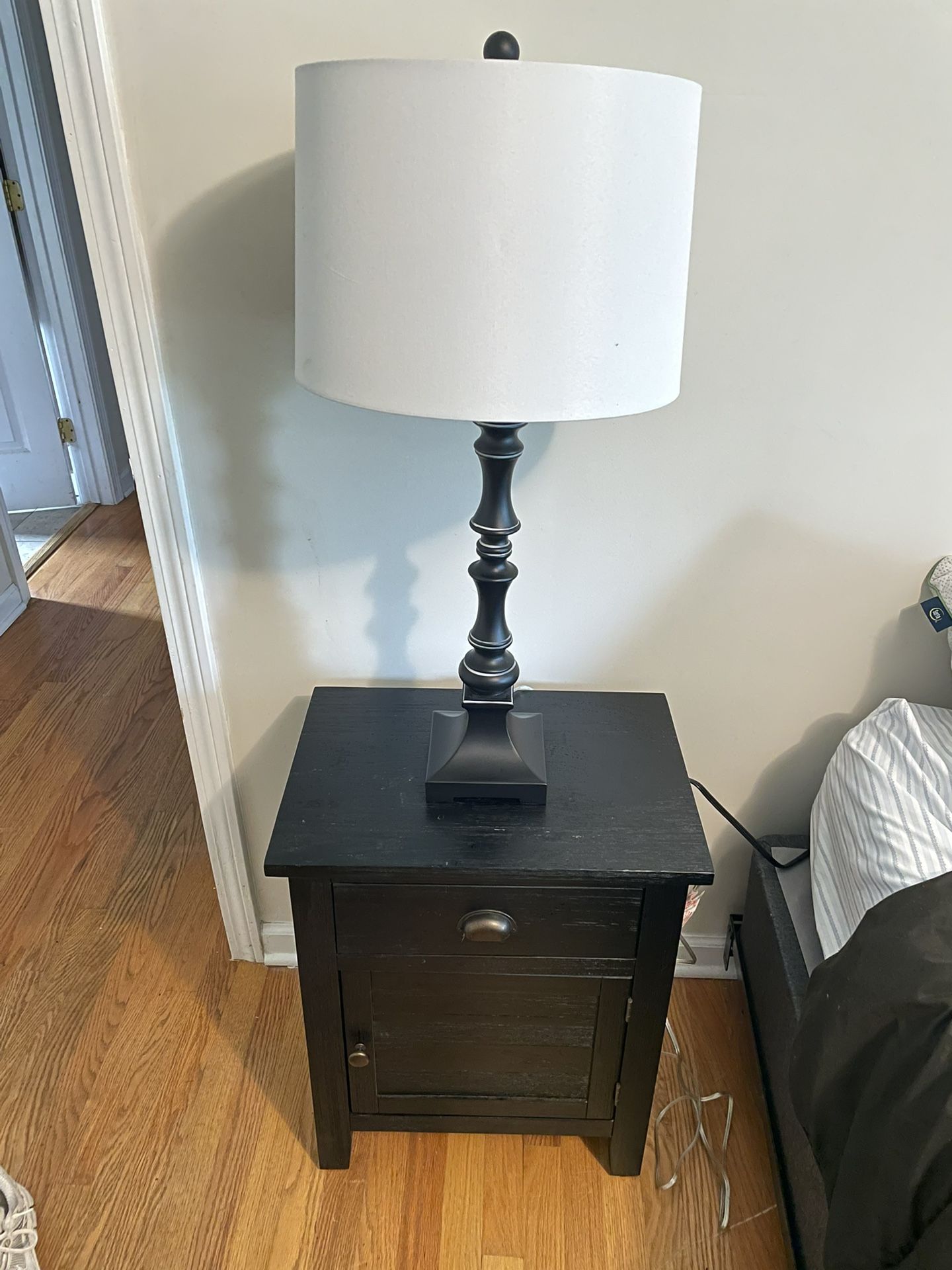 Nightstand + Lamp