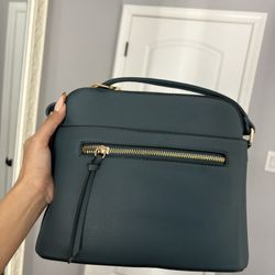 Large Forest Green Purse w/ Strap