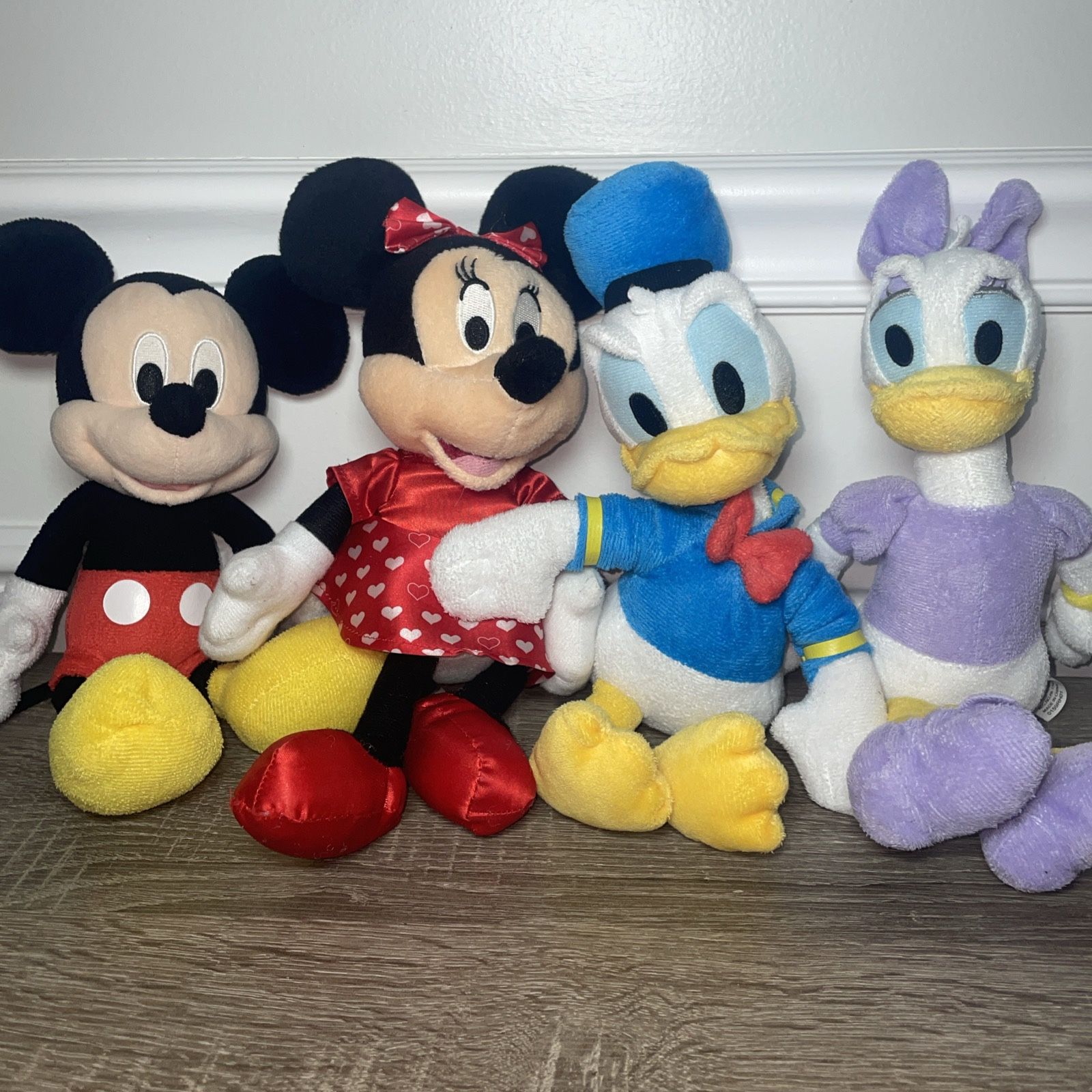 Official Disney 12” Plush Lot 4 Mickey- Minnie- Donald-Daisy Duck…(#20)
