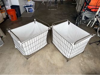 Wire Storage Bins/Organizers on Wheels (Set of 2)