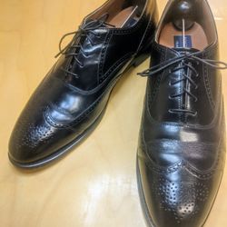Bostonian wingtips - black, narrow