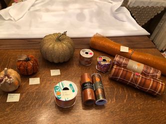 Downsizing Some of My Craft Items Fall Ribbon, Pumpkins