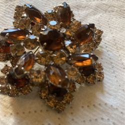 Mid Century Rhinestone Broach