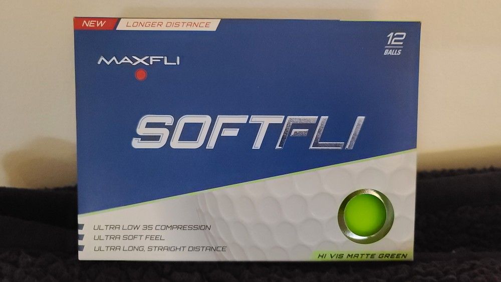 Golf Balls Maxfli Softfli Longer Distance Hi Vis Matte Green 12 Pack