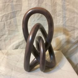 Metal Knot Sculpture - 9” tall