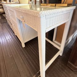 Lexington White Wicker Desk - 20% OFF OFFER!!!