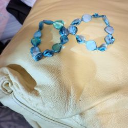 Women's Two Blue Bracelets 