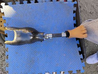 Prosthetic leg left foot