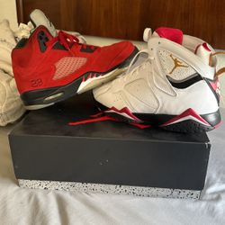 Jordan 5s And jordan 7s 