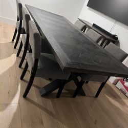 8ft Solid Great Wood HD Buttercup And Chairs