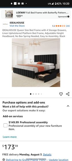 Queen bed frame