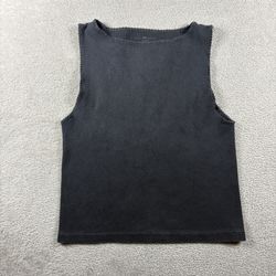Brandy Melville John Galt Women’s One Size FadeBlack Tank Top Baby Doll Crop#3B
