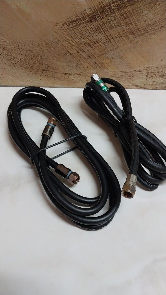 Two Black Coax Cables