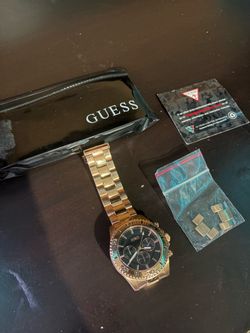 Gold Mens Guess Watch