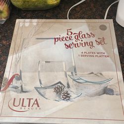Ulta Beauty 5pc Glass Serving dishes