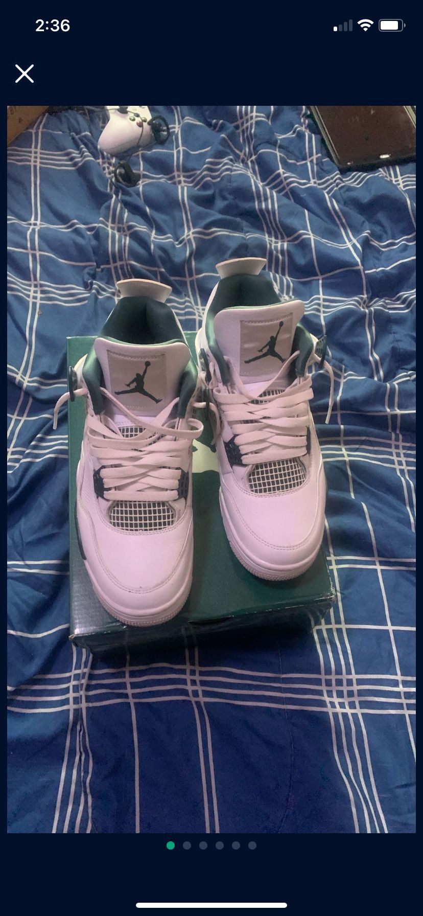 Jordan 4 Oxidized Green Sz9
