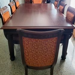 Antique Dining Room Table With Matching Hutch