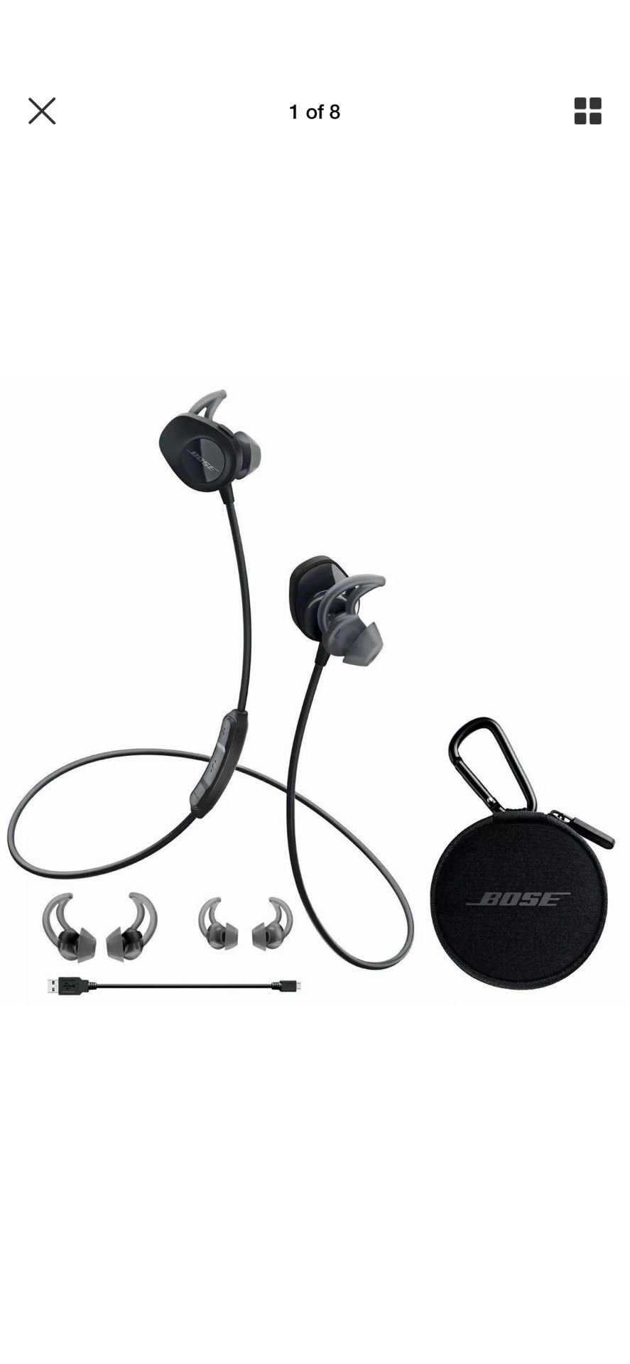 Bose black Bluetooth Soundsport Wireless earbuds