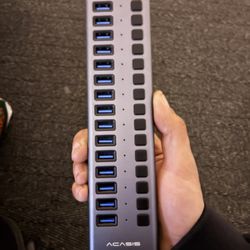 90W Powered USB Hub - ACASIS 16 Ports USB 3.0 Data Port