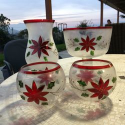 Christmas Decorations/Glass Vases