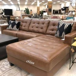 🎖ASK DISCOUNT COUPON`sofa Couch Loveseat living room set sleeper recliner daybed futon options ¤
Bask Auburn Leather Raf Or Laf Sectional  